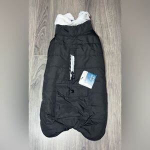 New Dog Jacket Size Medium 14” Puffer Jacket with Fur NWT